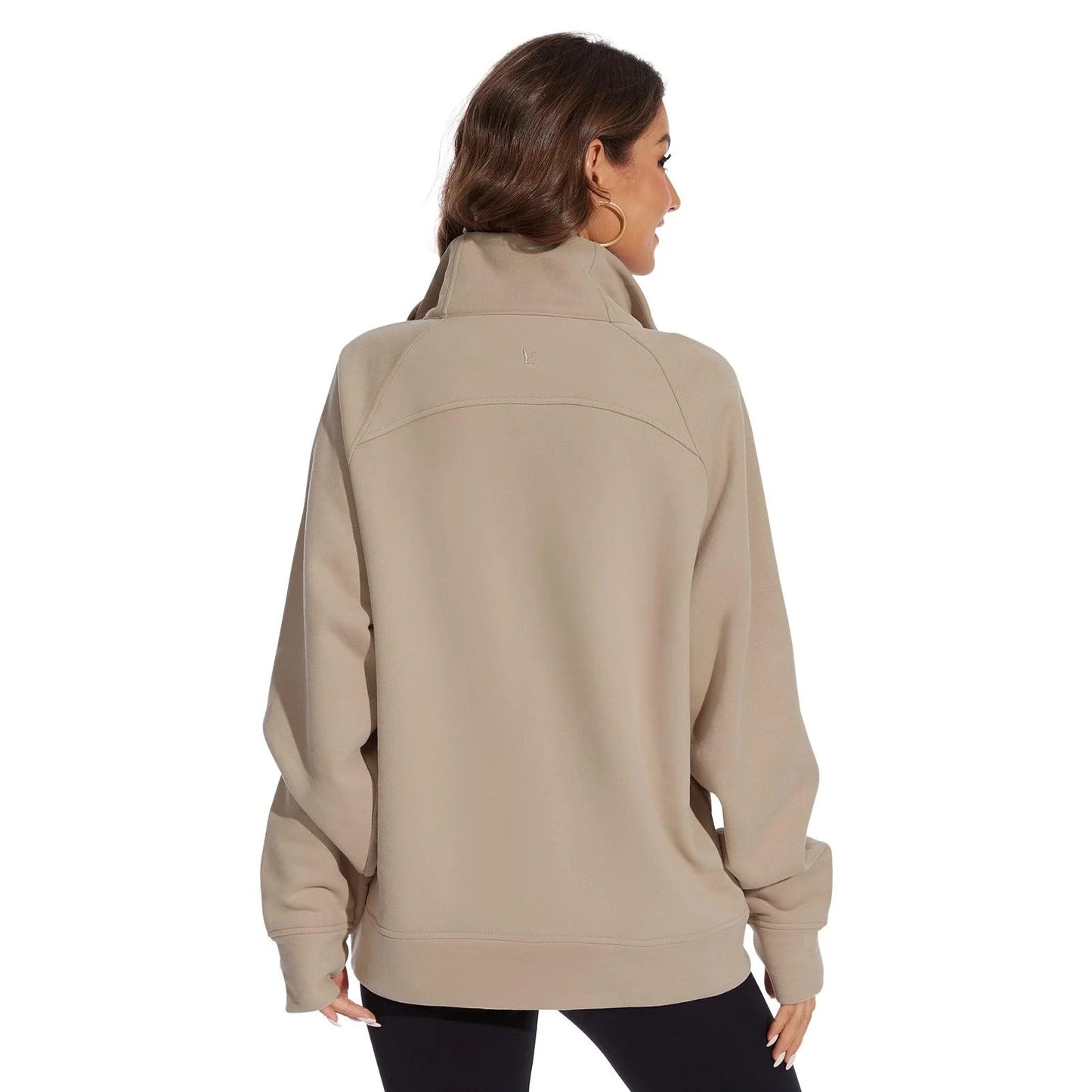 Women’s Oversized Half Zip Fleece Sweatshirts