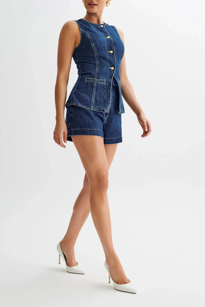 Anya Denim Top [+ Free Matching Shorts - Today]