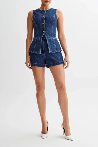 Anya Denim Top [+ Free Matching Shorts - Today]