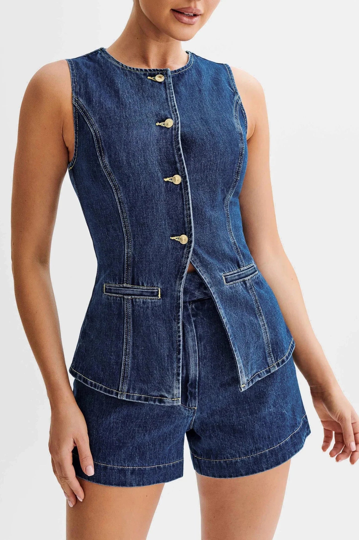 Anya Denim Top [+ Free Matching Shorts - Today]