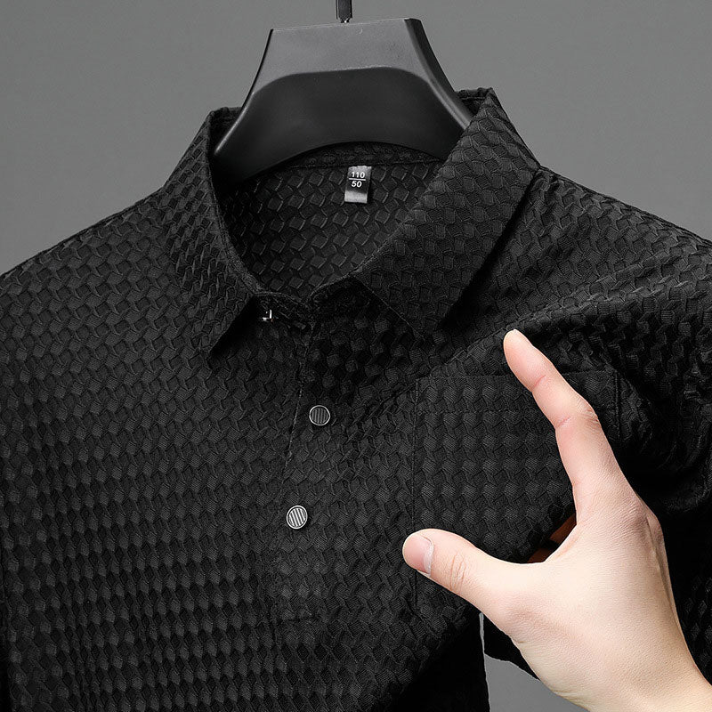 Summer men's short-sleeved polo shirt lapel T-shirt