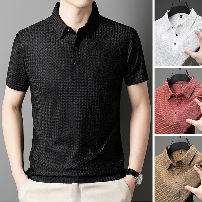 Summer men's short-sleeved polo shirt lapel T-shirt