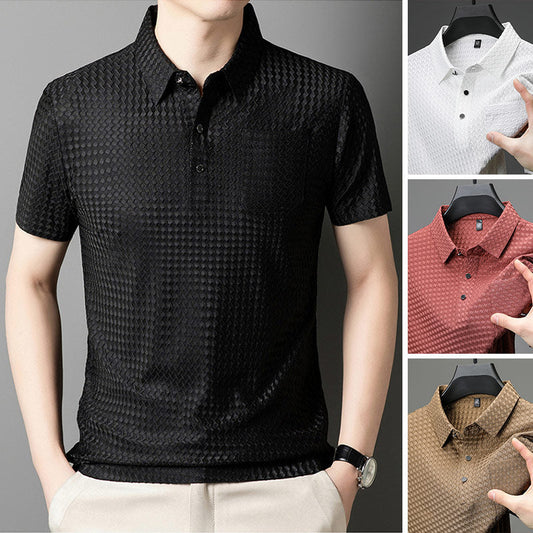 Summer men's short-sleeved polo shirt lapel T-shirt